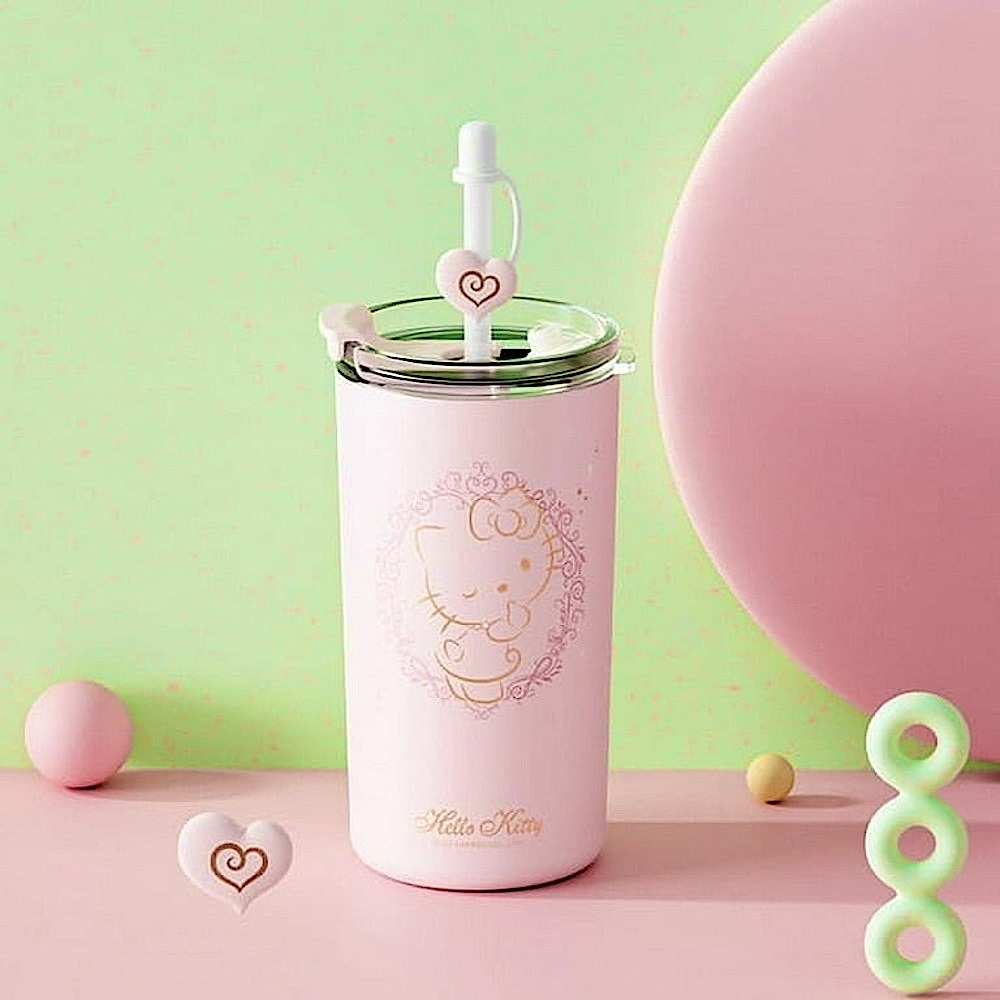Cute & Kawaii! Sanrio Hello Kitty 480ml Stainless Steel Coffee Cup NWT